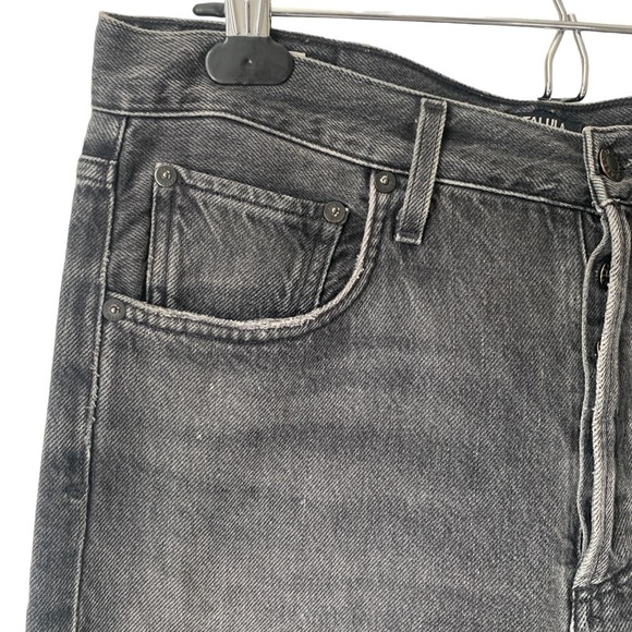 ARITZIA Talula X Agolde High Rise Taper Jeans Raw Hem Black Wash Women’s Size 28 - Picture 4 of 16